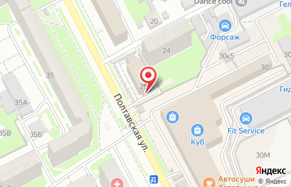 Территориальный Фонд Обязательного Медицинского Страхования Нижегородской Области на Полтавской улице на карте