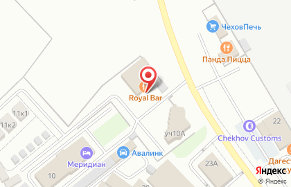 Ресторан Меридиан на Уездной улице на карте