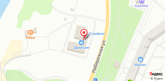 Петровские бани на Набережной улице на карте