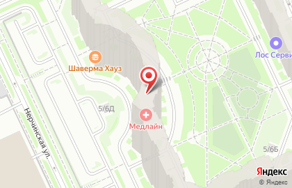 Клиника эстетической медицины МедЛайн на метро Проспект Большевиков на карте