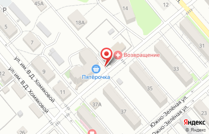 Супермаркет Пятёрочка в Заводском районе на карте