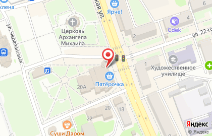 Интим-магазин Купидон на Октябрьской улице на карте