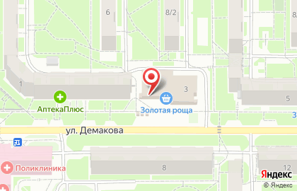 Банкомат Открытие на улице Демакова на карте