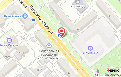 Киоск по продаже фруктов и овощей на Пролетарской улице на карте