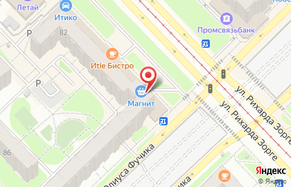 Магазин косметики и бытовой химии Магнит Косметик на улице Рихарда Зорге, 82 на карте