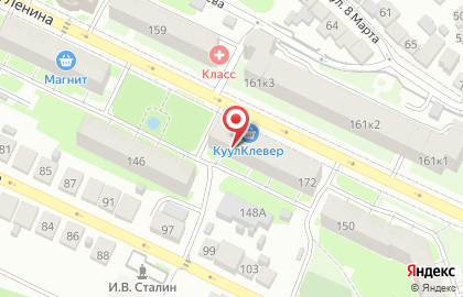 Магазин Мебельная ярмарка на улице Ленина на карте
