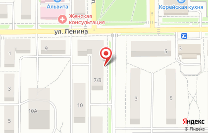 Южный двор на улице Ленина на карте