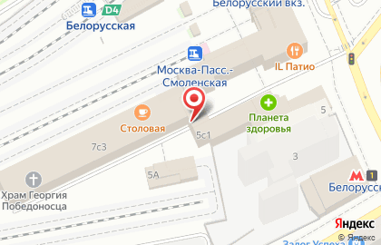 Магазин печатной продукции на площади Тверской Заставы на карте