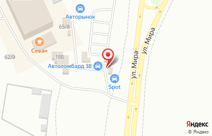 Автостоянка на ул. Гагарина, 18г на карте