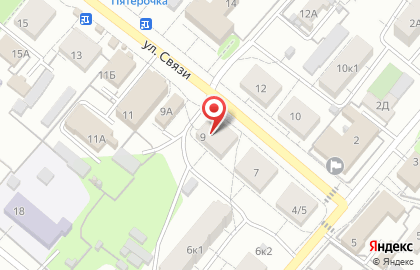 Продовольственный магазин на улице Связи на карте