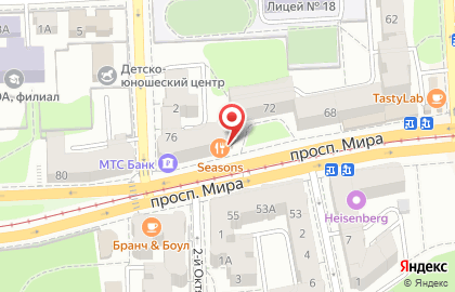 Ресторан Seasons в Калининграде на карте