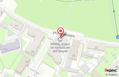 Управление МВД России по г. Пскову Отделение по вопросам миграции на улице Некрасова на карте