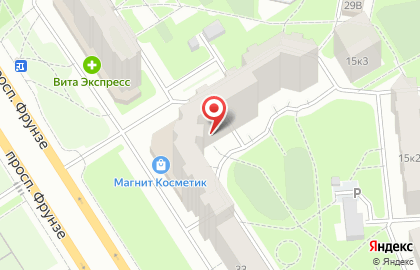 ОАО Банкомат, АКБ Югра на проспекте Фрунзе на карте