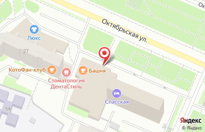 ТНТ на Октябрьской улице на карте
