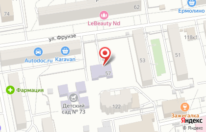 Детский сад №233 в Ленинском районе на карте