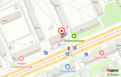 Магазин колбасных изделий Дымов на проспекте Газеты Красноярский Рабочий, 90г киоск на карте