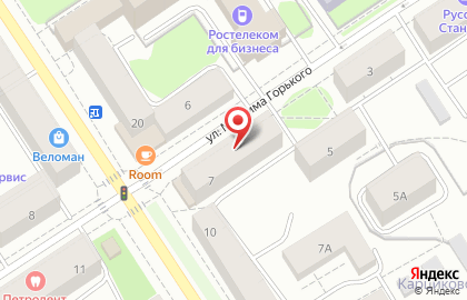 Городская социальная аптека на улице Максима Горького на карте