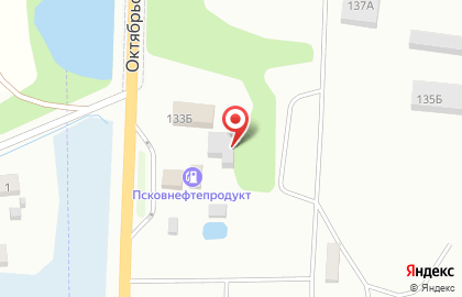 АЗС Сургутнефтегаз Псковнефтепродукт, АЗС на Октябрьском проспекте на карте