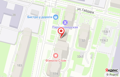 Пекарня Хлебница на улице Гайдара на карте