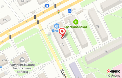 Сеть супермаркетов Дикси на Красноборской улице на карте