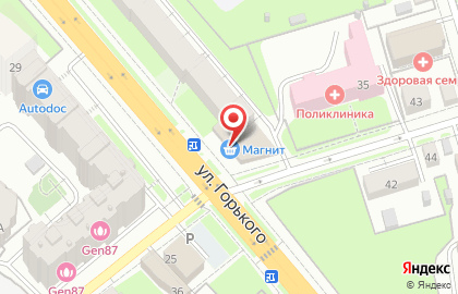 Банкомат МосОблБанк на улице Горького на карте