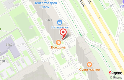 Булочная Все дома на Комендантском проспекте на карте