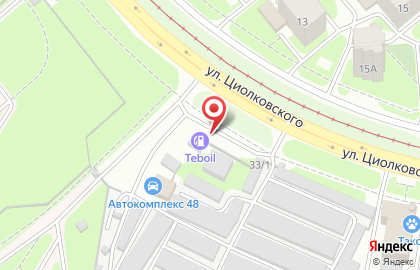 АЗС ЛТК на улице Циолковского на карте