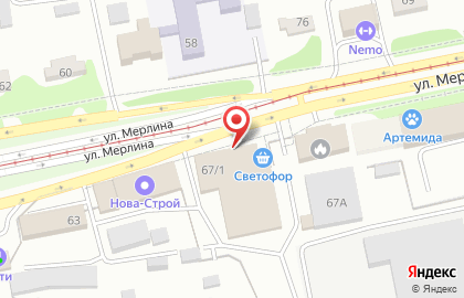 Торговая компания Техноград на улице Петра Мерлина на карте