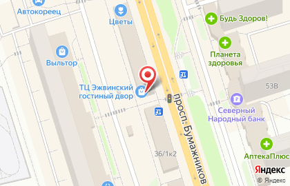 Банкомат ТКБ на проспекте Бумажников, 36/1 к 3 на карте