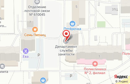 Управление государственной службы занятости населения, Правительство Кировской области на карте