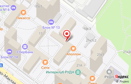Российский университет дружбы народов в Москве на карте