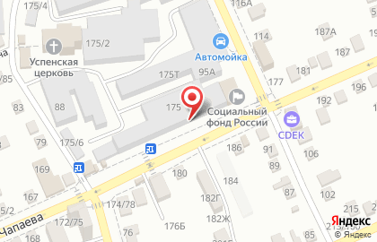 Автокомплекс в Аксае, на улице Чапаева на карте