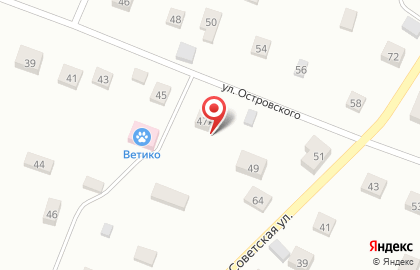 Ветико на улице Островского на карте