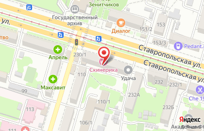 Медицинский центр Skinerica на Ставропольской улице на карте