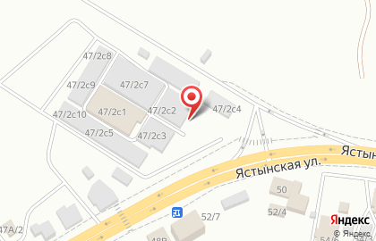 Магазин Автомир124 на Ястынской улице на карте