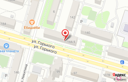 Супермаркет Магнит на улице Горького на карте