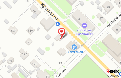 Магазин Снабженец на Красной улице на карте