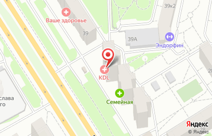 Клинико-диагностическая лаборатория KDL в Фрунзенском районе на карте