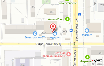 Супермаркет Магнит в Сиреневом проезде на карте
