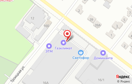 Магазин Газклимат на улице Рылеева на карте