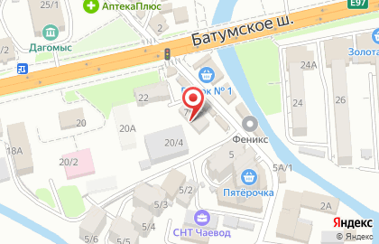 Магазин автозапчастей Асгард в Лазаревском районе на карте