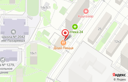Пиццерия Додо Пицца в Москве на карте