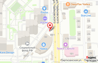 Шиномонтажная мастерская remdisk74.ru на улице Чайковского на карте