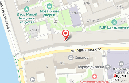 Школа танцев Вдохновение на улице Чайковского на карте