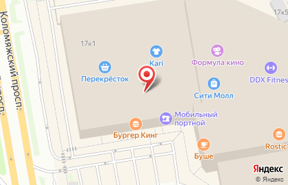 Bl@ckberry italian cafe на Коломяжском проспекте на карте