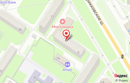Медицинский центр Моя Клиника на Крикковском шоссе на карте