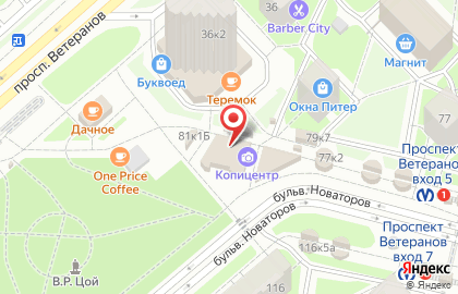 Ресторан быстрого питания Мастер Кебаб на проспекте Ветеранов на карте