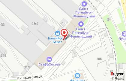 Общежитие для рабочих Staffhostel на Минеральной улице на карте
