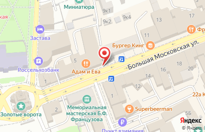 Массе на Большой Московской улице на карте