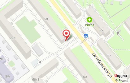 Магазин у дома Бристоль на Октябрьской улице на карте